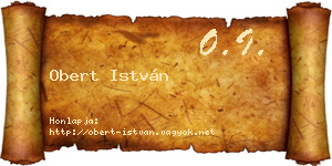 Obert István névjegykártya