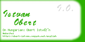 istvan obert business card